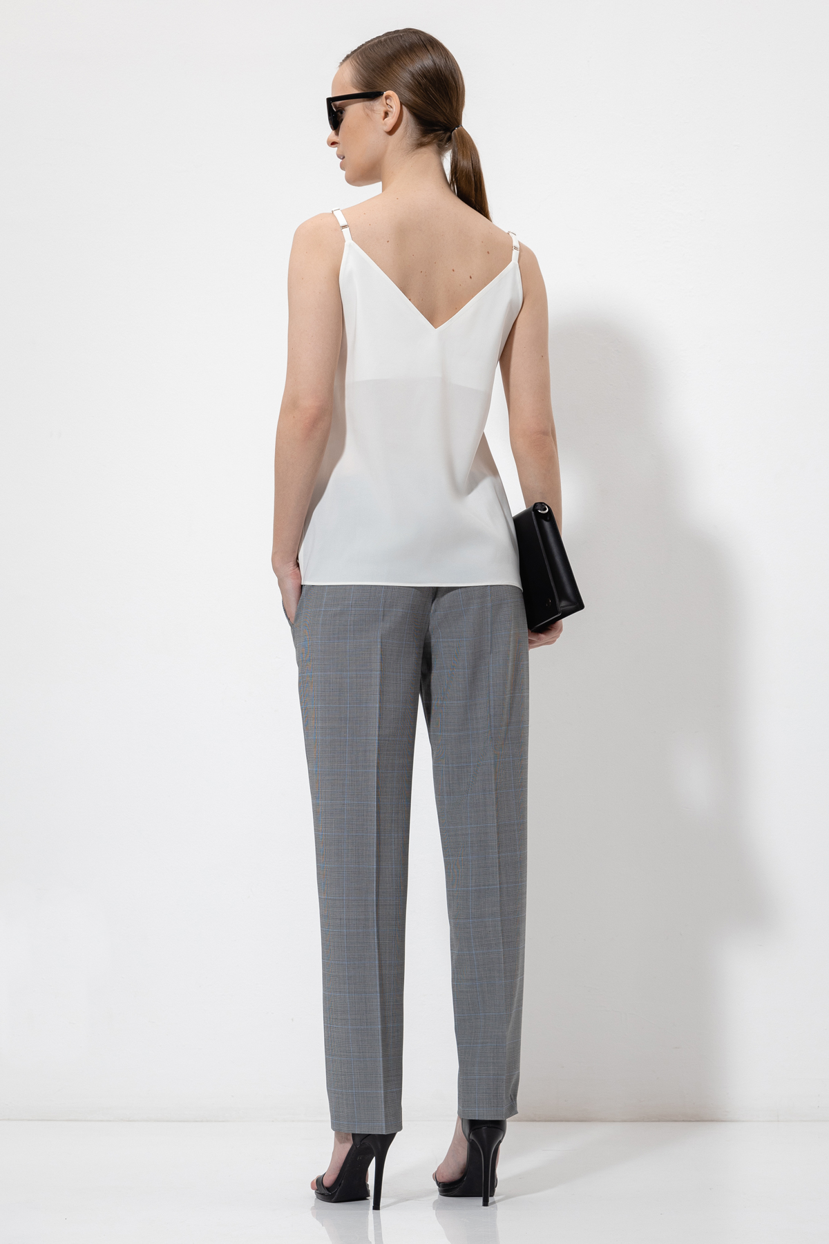 Топ в бельевом стиле VASSA&Co, пол женский, цвет белый, фото №3