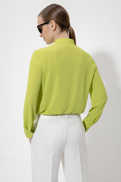 Блузка VASSA&Co, пол женский, цвет зеленый, фото №5