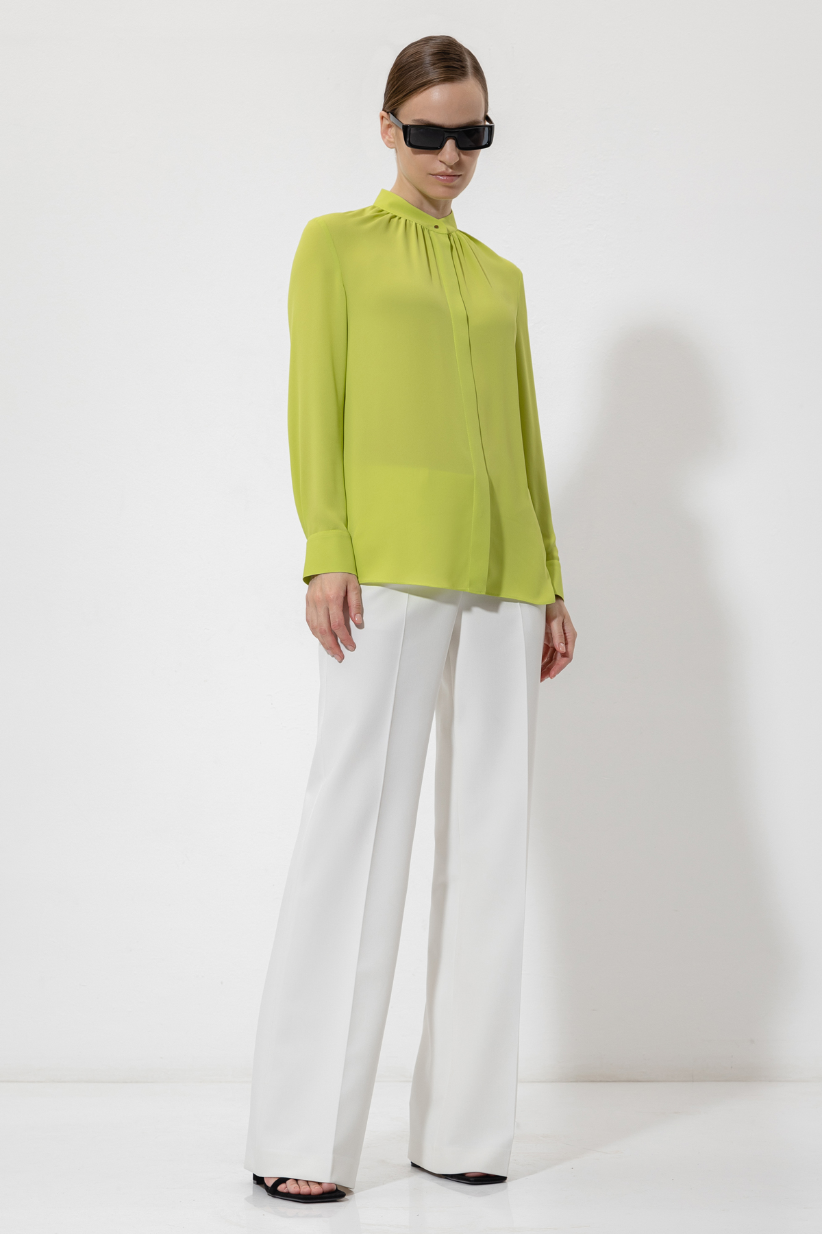 Блузка VASSA&Co, пол женский, цвет зеленый, фото №2