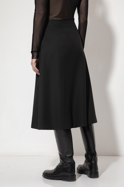 Юбка с имитацией запаха VASSA&Co, пол женский, цвет черный, фото №6