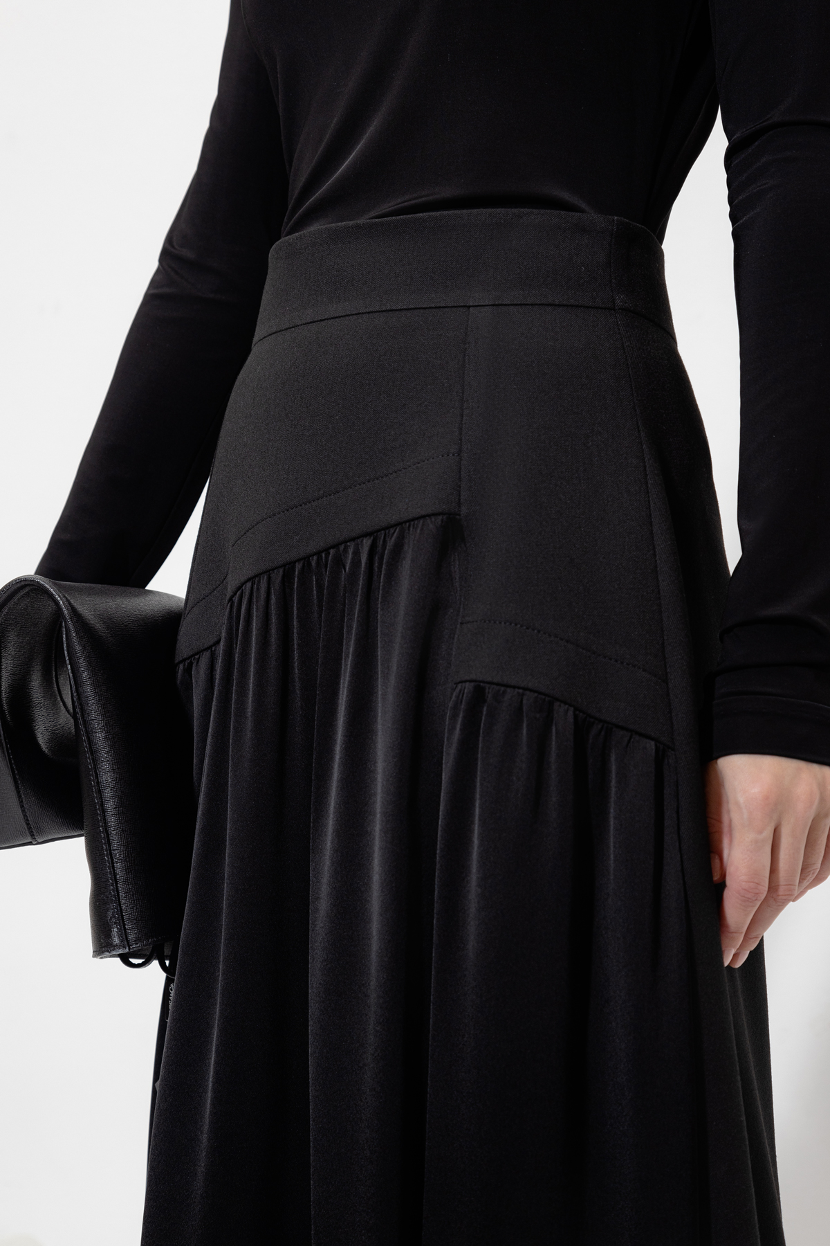 Юбка с асимметричной деталью VASSA&Co, пол female, цвет black, фото №6