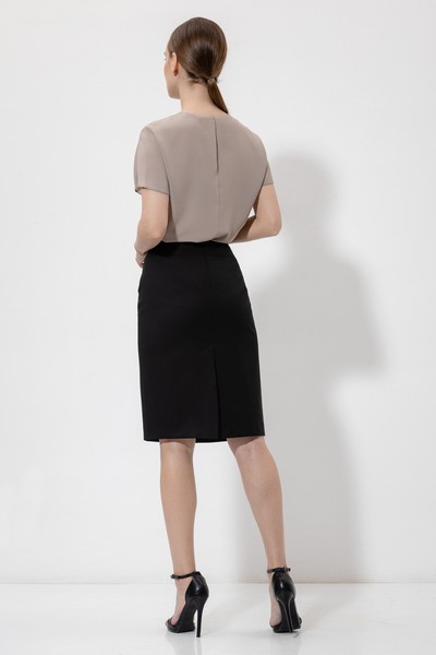Юбка-карандаш VASSA&Co, пол женский, цвет черный, фото №4