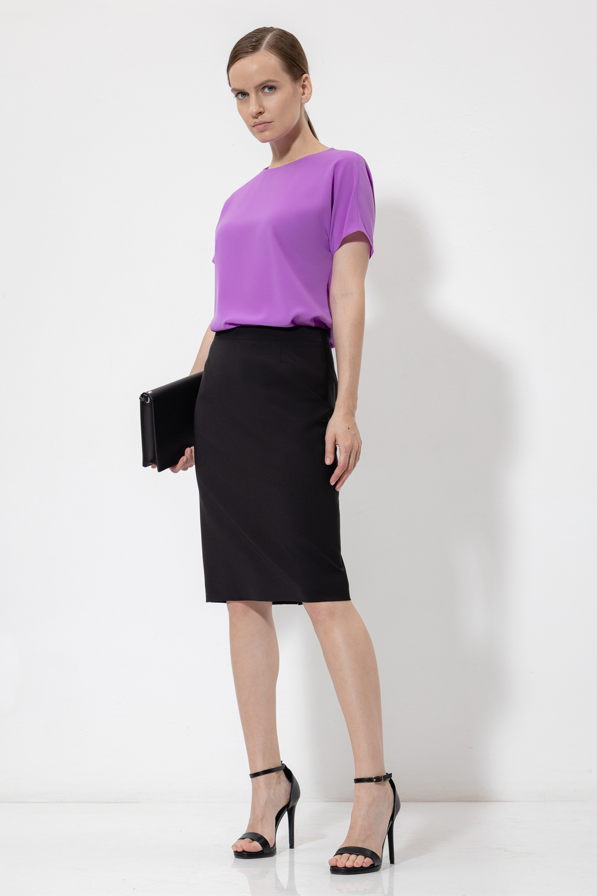 Юбка-карандаш VASSA&Co, пол женский, цвет черный, фото №4