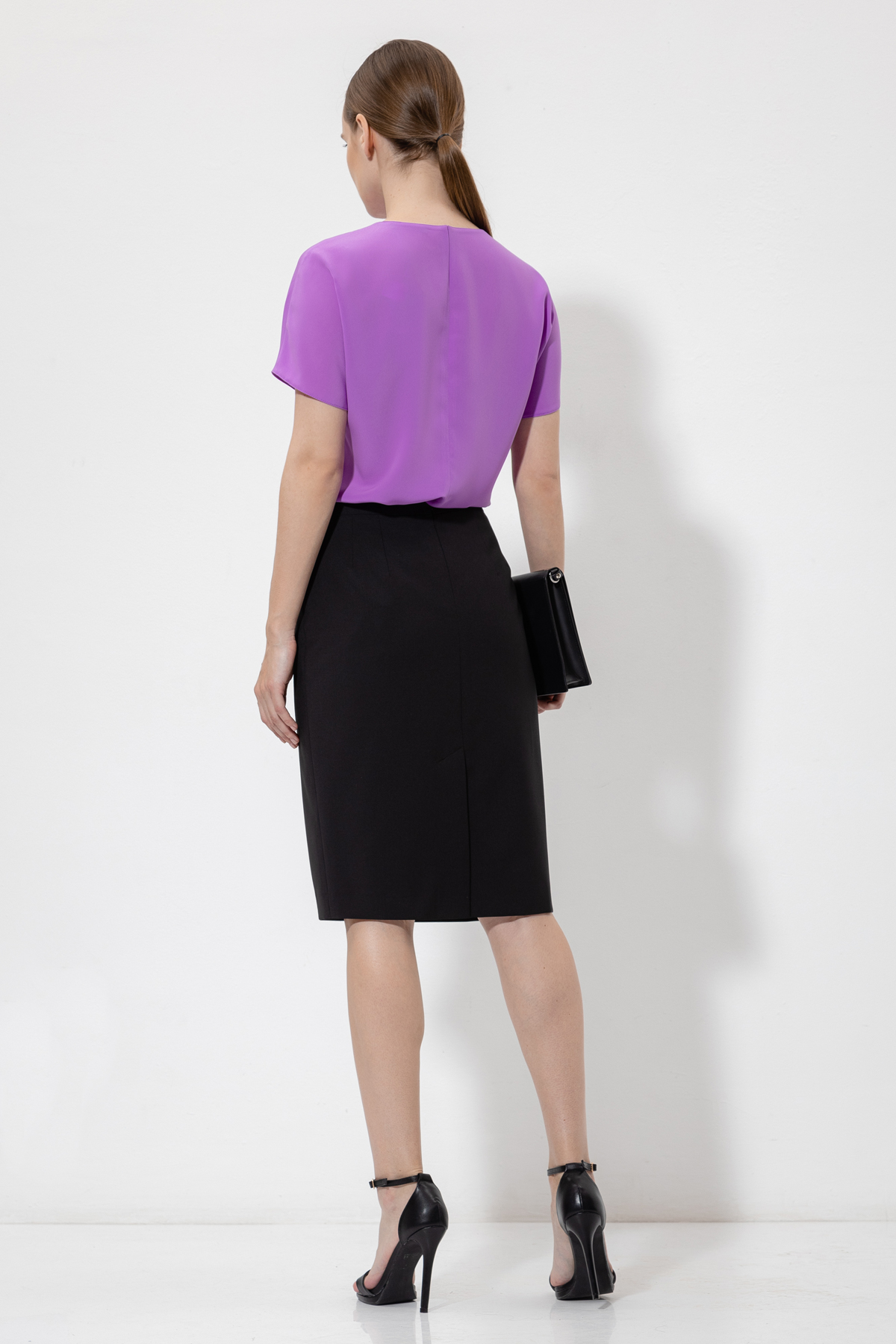 Юбка-карандаш VASSA&Co, пол женский, цвет черный, фото №5