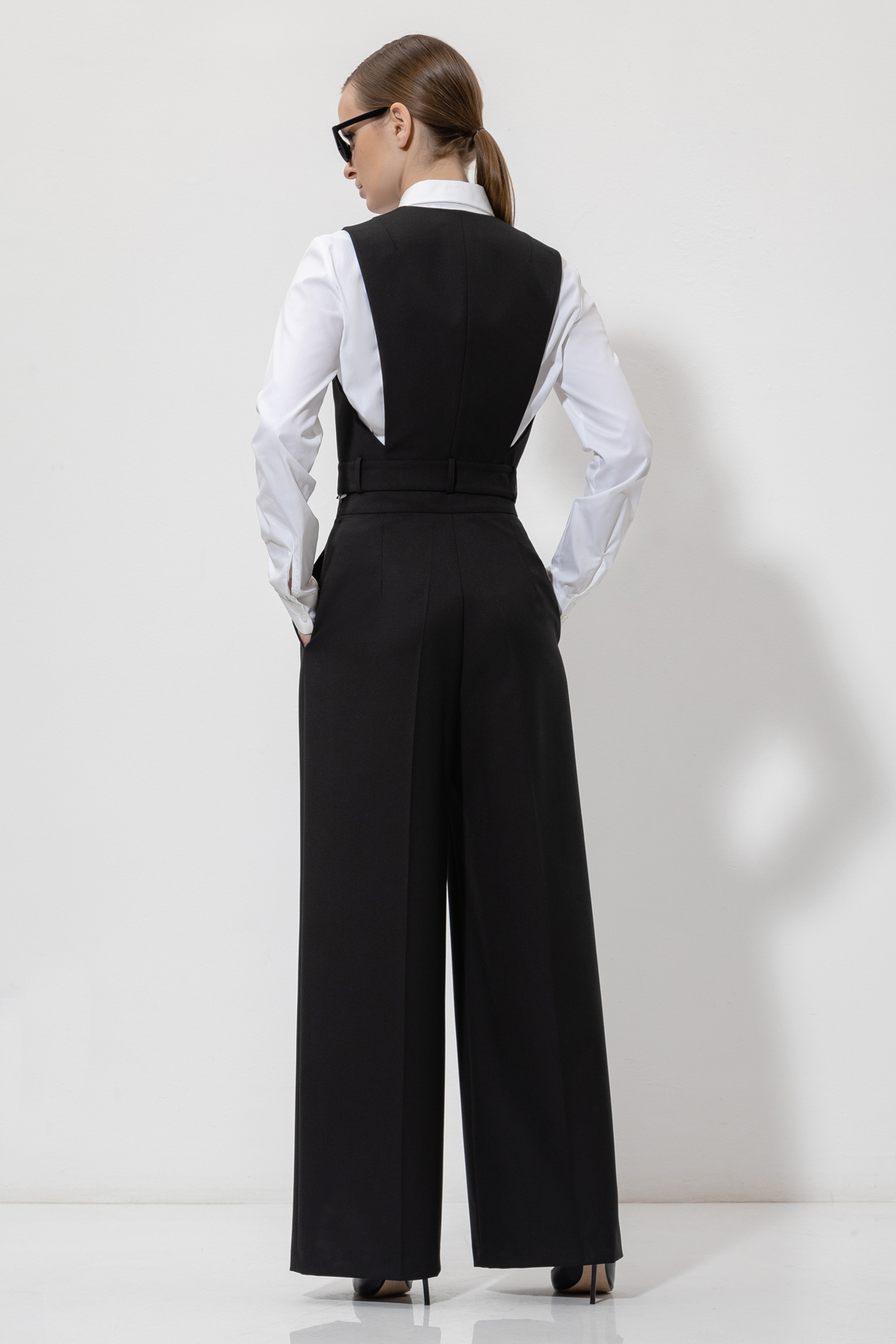 Укороченный жилет VASSA&Co, пол женский, цвет черный, фото №4