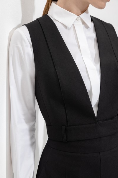 Укороченный жилет VASSA&Co, пол женский, цвет черный, фото №6