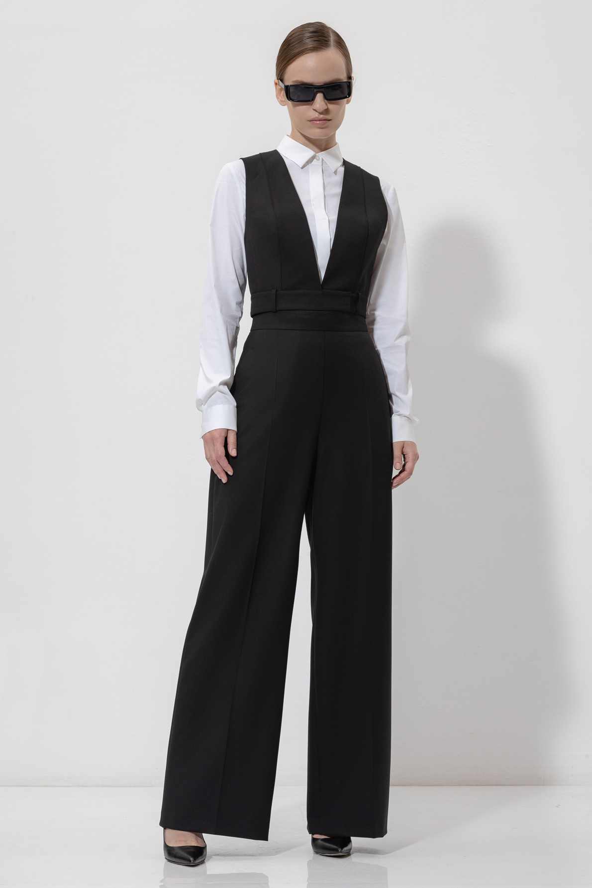 Укороченный жилет VASSA&Co, пол женский, цвет черный, фото №3