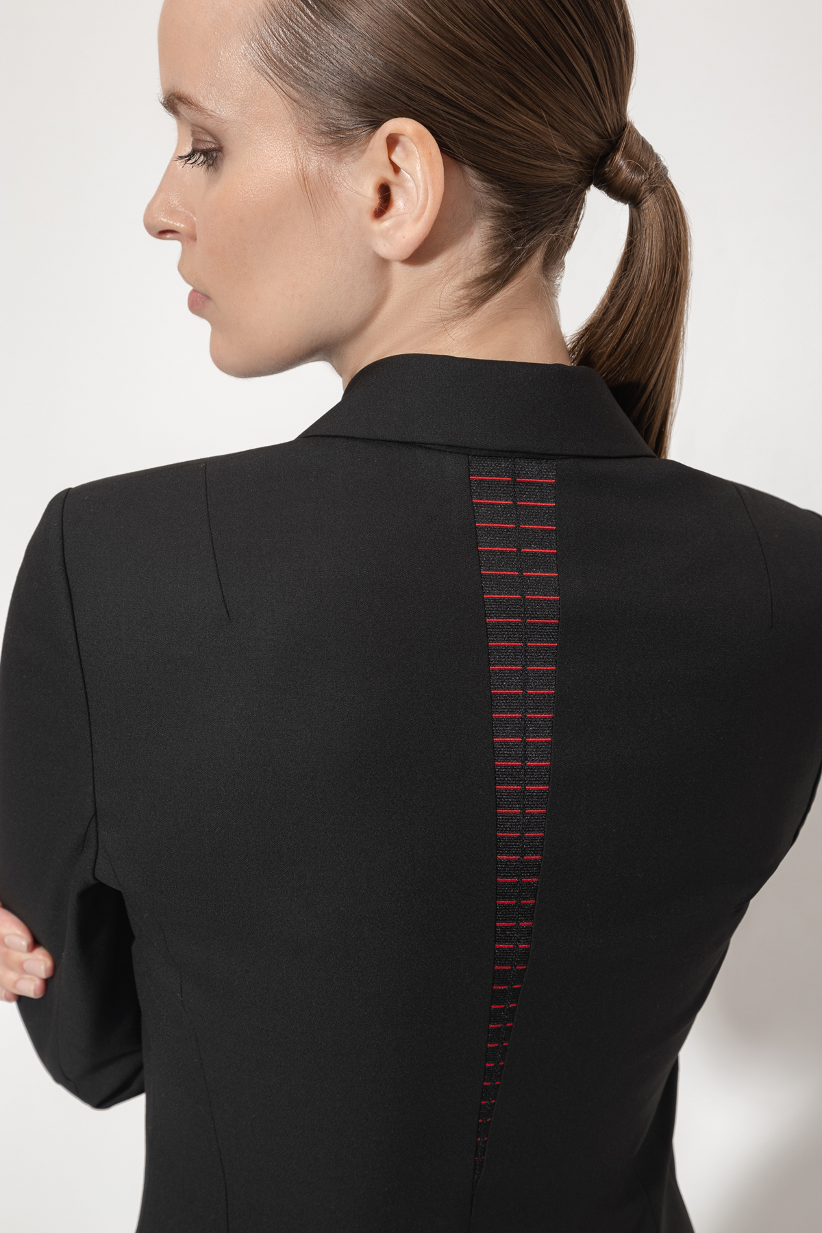 Жакет с акцентными деталями VASSA&Co, пол женский, цвет черный, фото №5