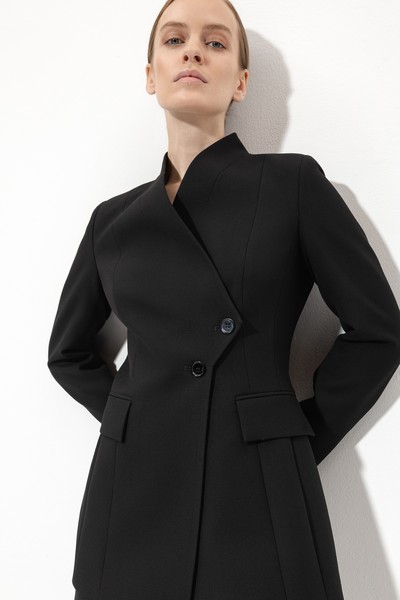 Жакет с асимметричными лацканами VASSA&Co, пол женский, цвет черный, фото №6