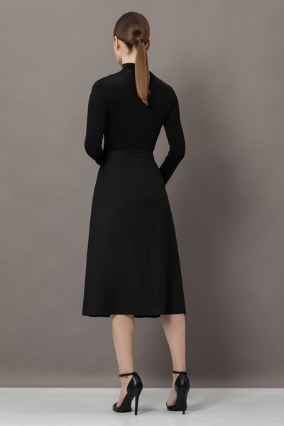 Юбка с разрезами VASSA&Co, пол женский, цвет черный, фото №5