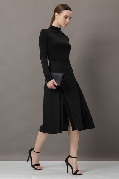 Юбка с разрезами VASSA&Co, пол женский, цвет черный, фото №3