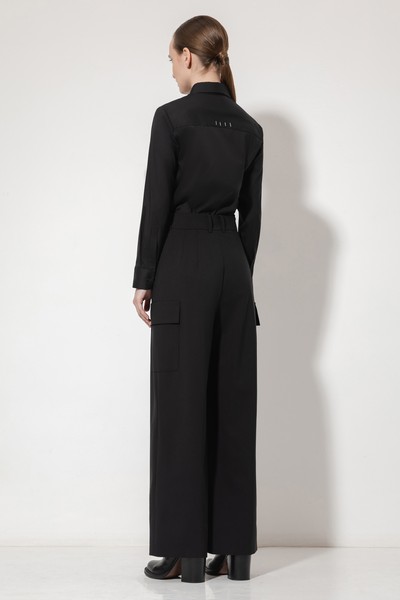 Брюки с накладными карманами VASSA&Co, пол женский, цвет черный, фото №5