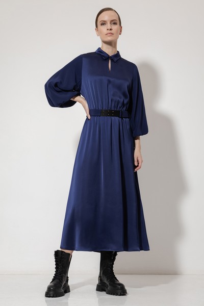 Платье VASSA&Co, пол женский, цвет синий, фото №4