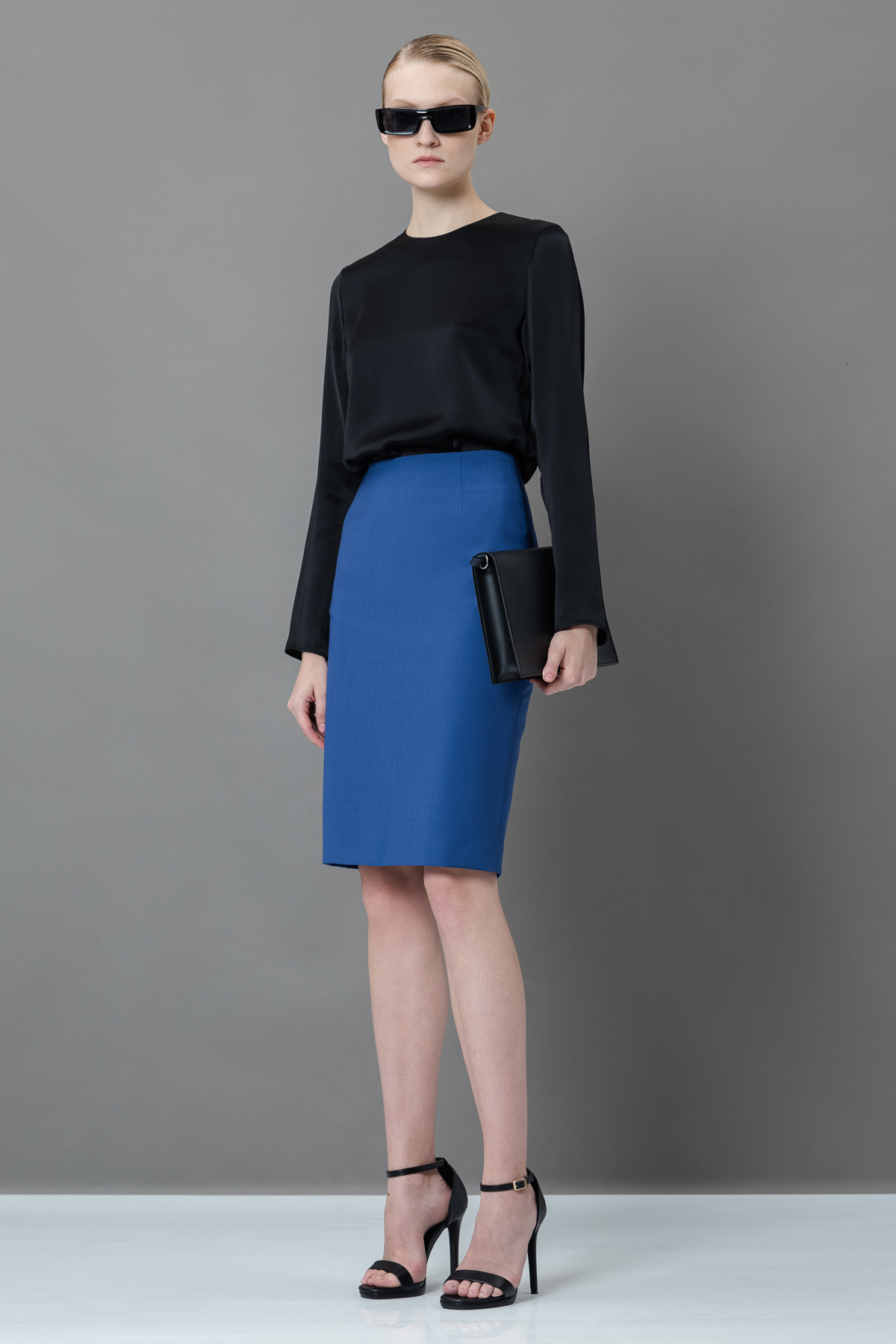 Юбка-карандаш VASSA&Co, пол женский, цвет синий, фото №2