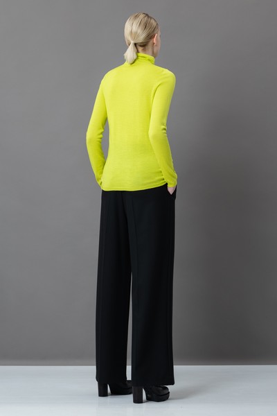 Водолазка из шерсти VASSA&Co, пол женский, цвет желтый, фото №3