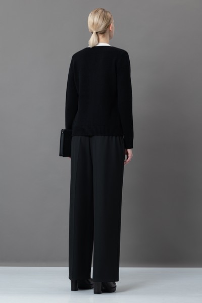 Кардиган из шерсти и кашемира VASSA&Co, пол женский, цвет черный, фото №3