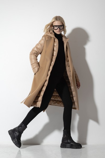 Пальто с капюшоном VASSA CODE, пол женский, цвет коричневый, фото №2