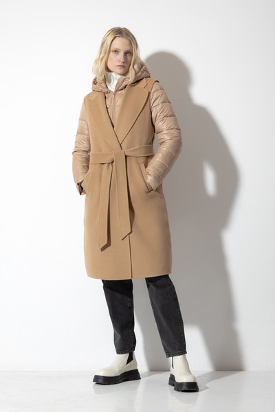 Пальто с капюшоном VASSA CODE, пол женский, цвет коричневый, фото №3
