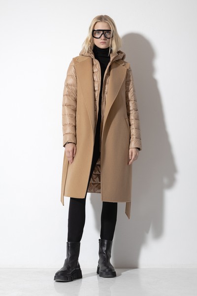 Пальто с капюшоном VASSA CODE, пол женский, цвет коричневый, фото №5
