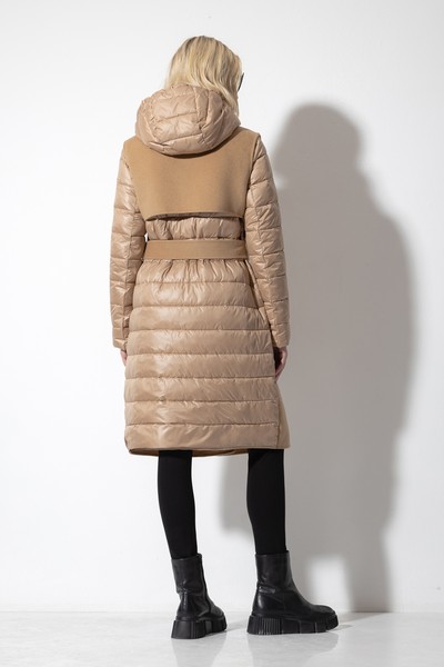 Пальто с капюшоном VASSA CODE, пол женский, цвет коричневый, фото №6