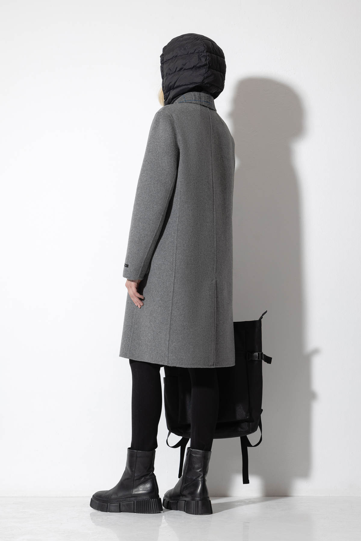 Двустороннее пальто VASSA CODE, пол женский, цвет серый, фото №4