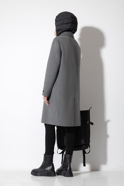 Двустороннее пальто VASSA CODE, пол женский, цвет серый, фото №4