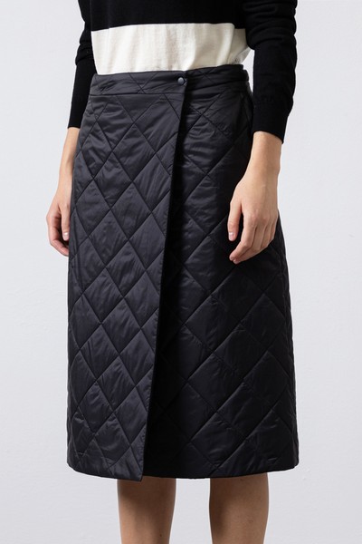 Стеганая юбка VASSA CODE, пол женский, цвет черный, фото №3
