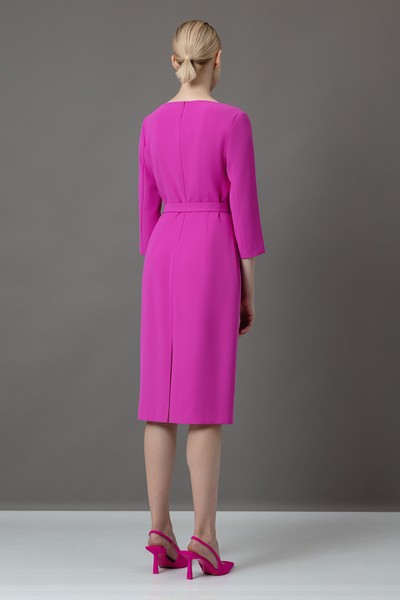 Платье с асимметричным вырезом VASSA&Co, пол женский, цвет розовый, фото №4