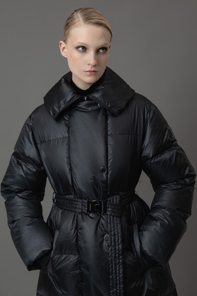 Пуховик со съемным воротником VASSA&Co, пол женский, цвет черный, фото №3