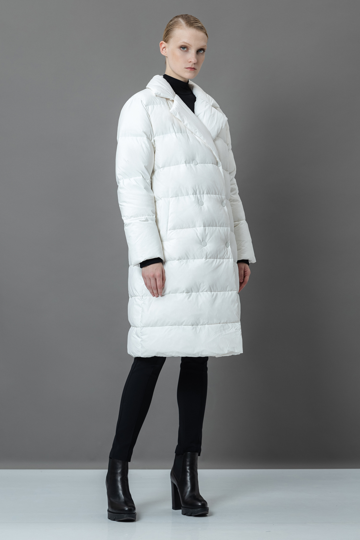 Coat VASSA&Co, пол female, цвет white, фото №2