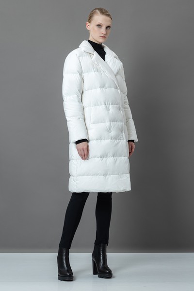 Coat VASSA&Co, пол female, цвет white, фото №2