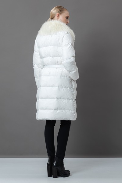 Coat VASSA&Co, пол female, цвет white, фото №4