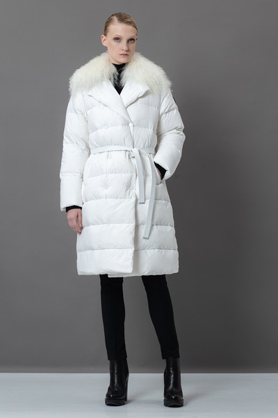 Coat VASSA&Co, пол female, цвет white, фото №3