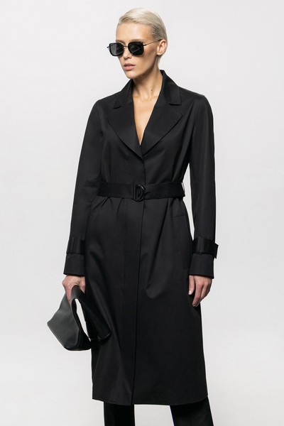 Плащ VASSA&Co, пол female, цвет black, фото №2