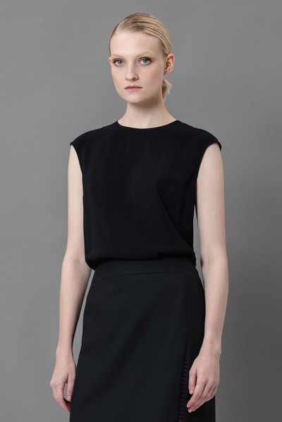 Блузка без рукавов VASSA&Co, пол женский, цвет черный, фото №2