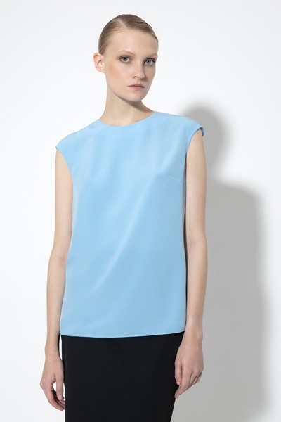 Блузка без рукавов VASSA&Co, пол женский, цвет синий, фото №2