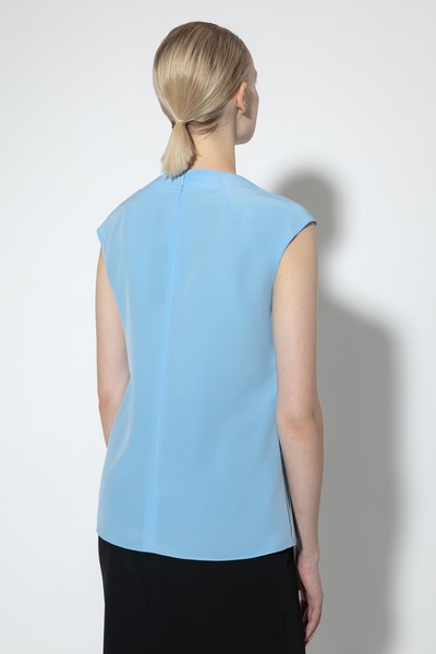 Блузка без рукавов VASSA&Co, пол женский, цвет синий, фото №3