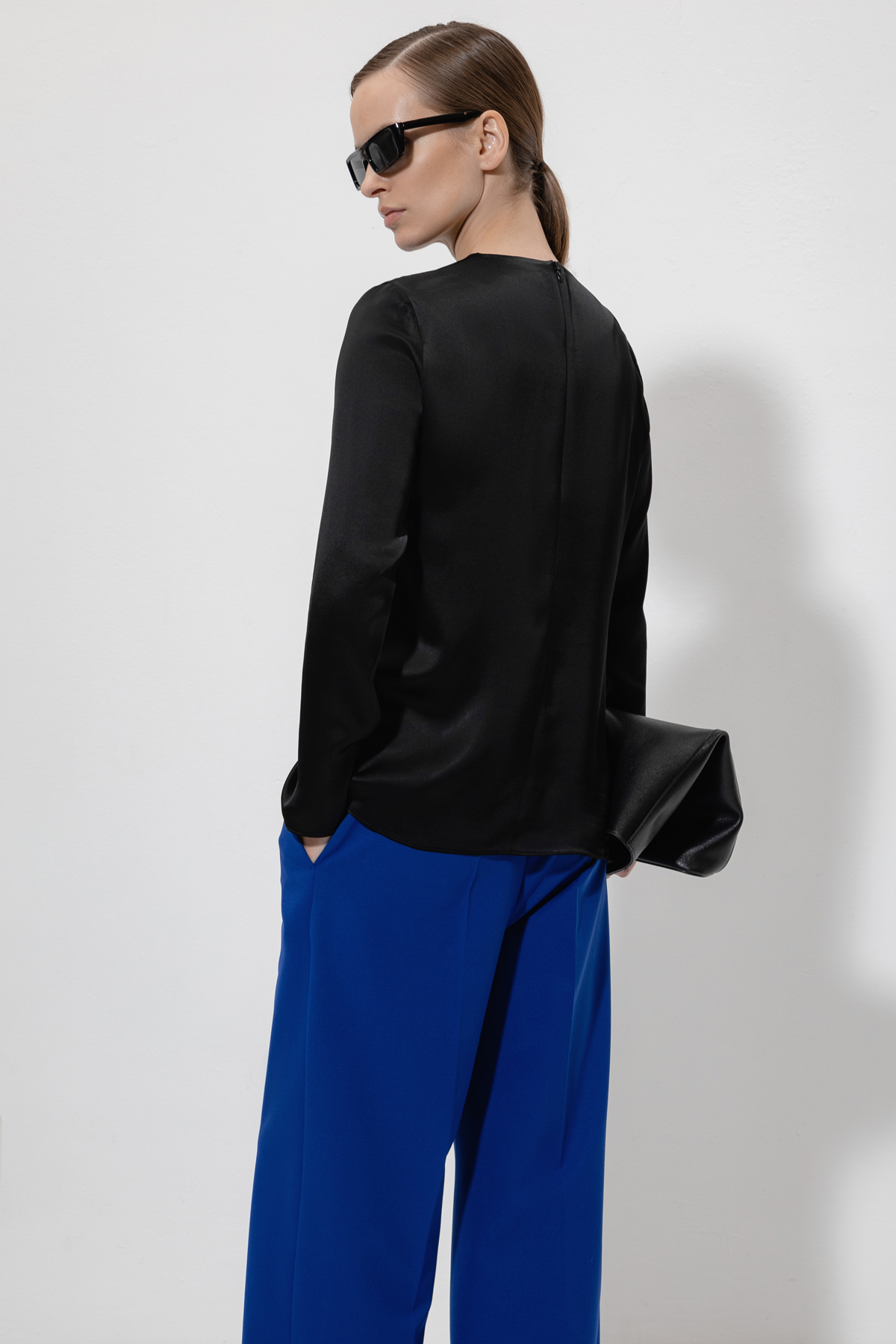 Блузка VASSA&Co, пол женский, цвет черный, фото №4