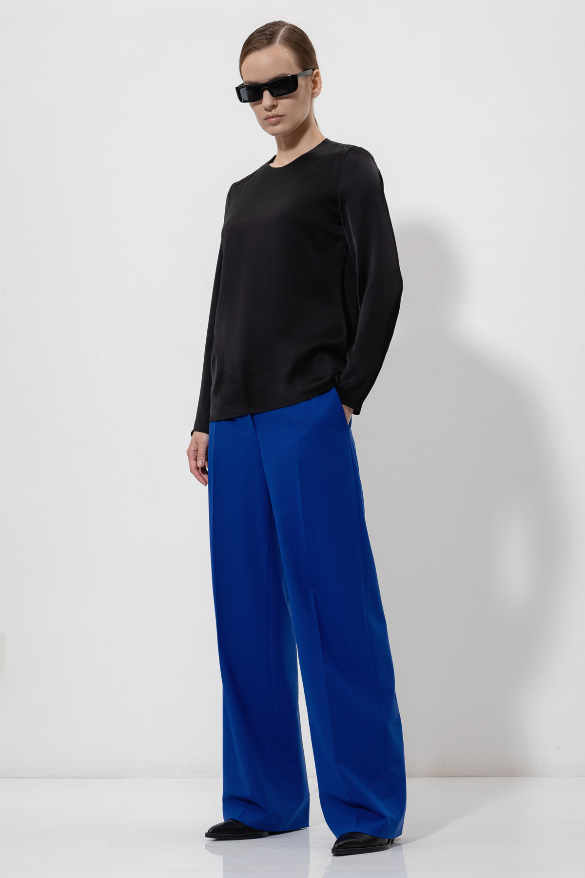 Блузка VASSA&Co, пол женский, цвет черный, фото №2