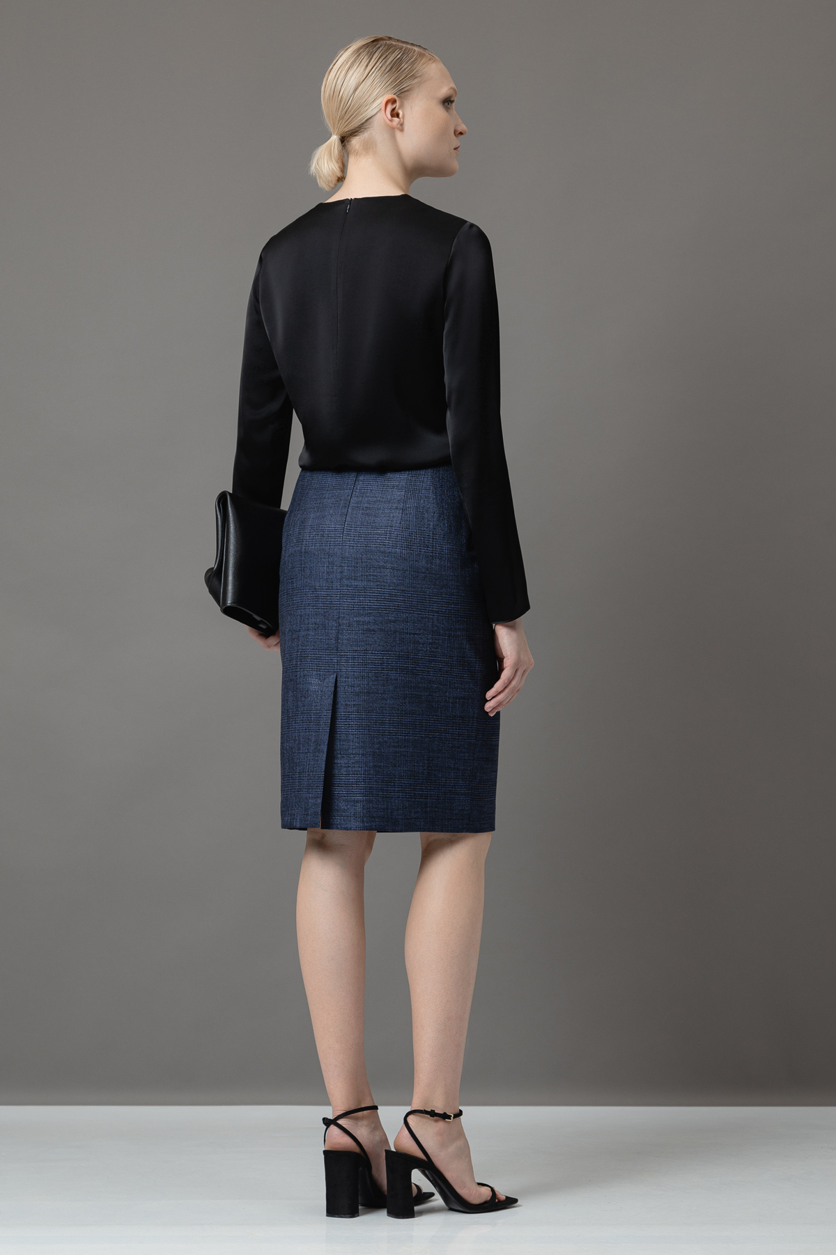 Юбка в клетку VASSA&Co, пол женский, цвет синий, фото №2