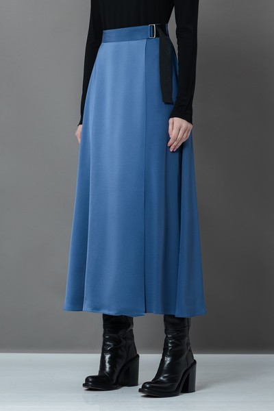 Юбка с поясом-стропой VASSA&Co, пол женский, цвет синий, фото №2