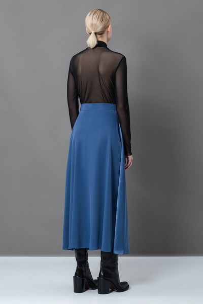 Юбка с поясом-стропой VASSA&Co, пол женский, цвет синий, фото №4