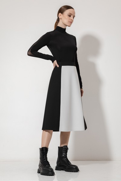 Юбка с хлопком VASSA&Co, пол female, цвет black, фото №3