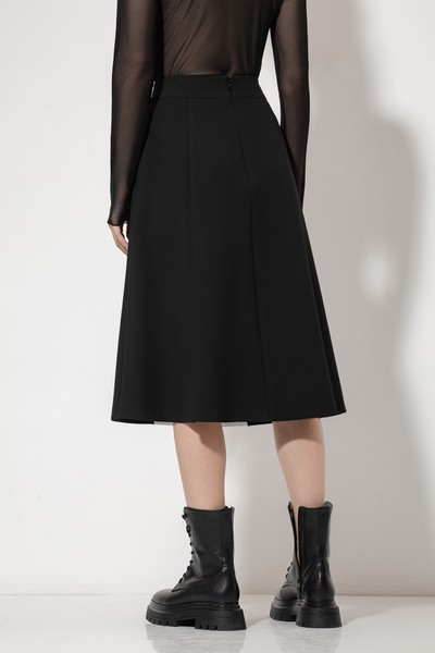 Юбка с хлопком VASSA&Co, пол female, цвет black, фото №5