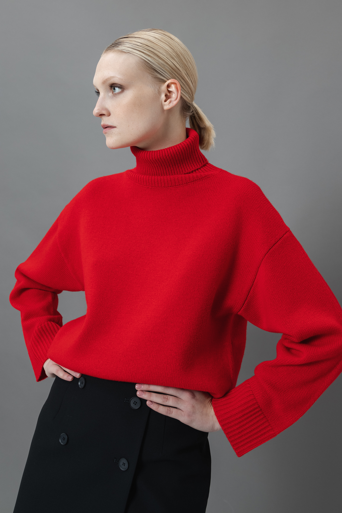 Короткая юбка VASSA&Co, пол женский, цвет черный, фото №5