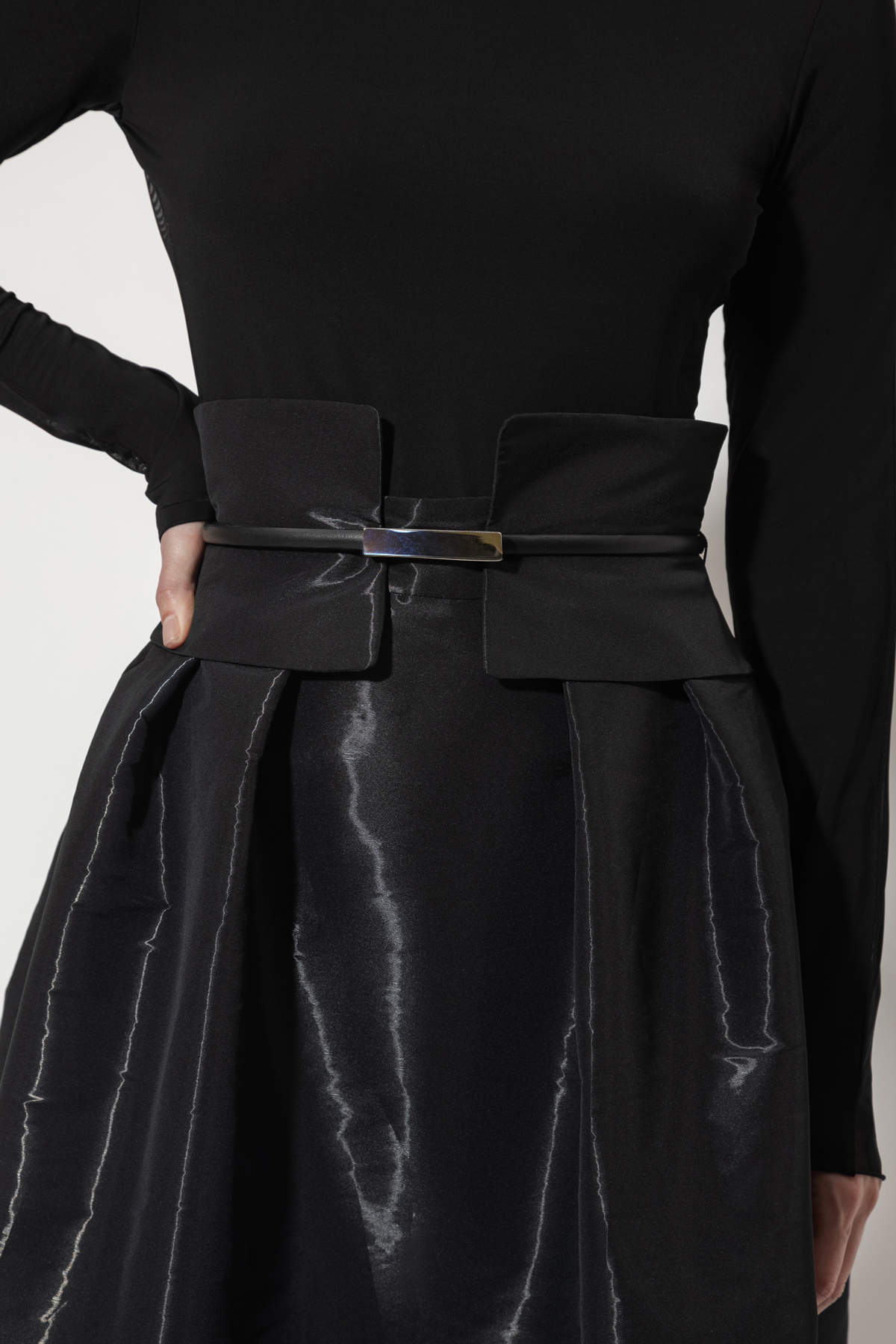 Юбка из нейлона VASSA&Co, пол женский, цвет черный, фото №2