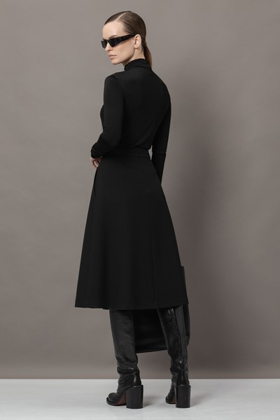 Юбка с декоративными молниями VASSA&Co, пол женский, цвет черный, фото №4