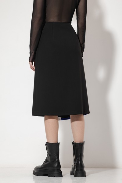 Юбка асимметричного кроя VASSA&Co, пол женский, цвет черный, фото №5