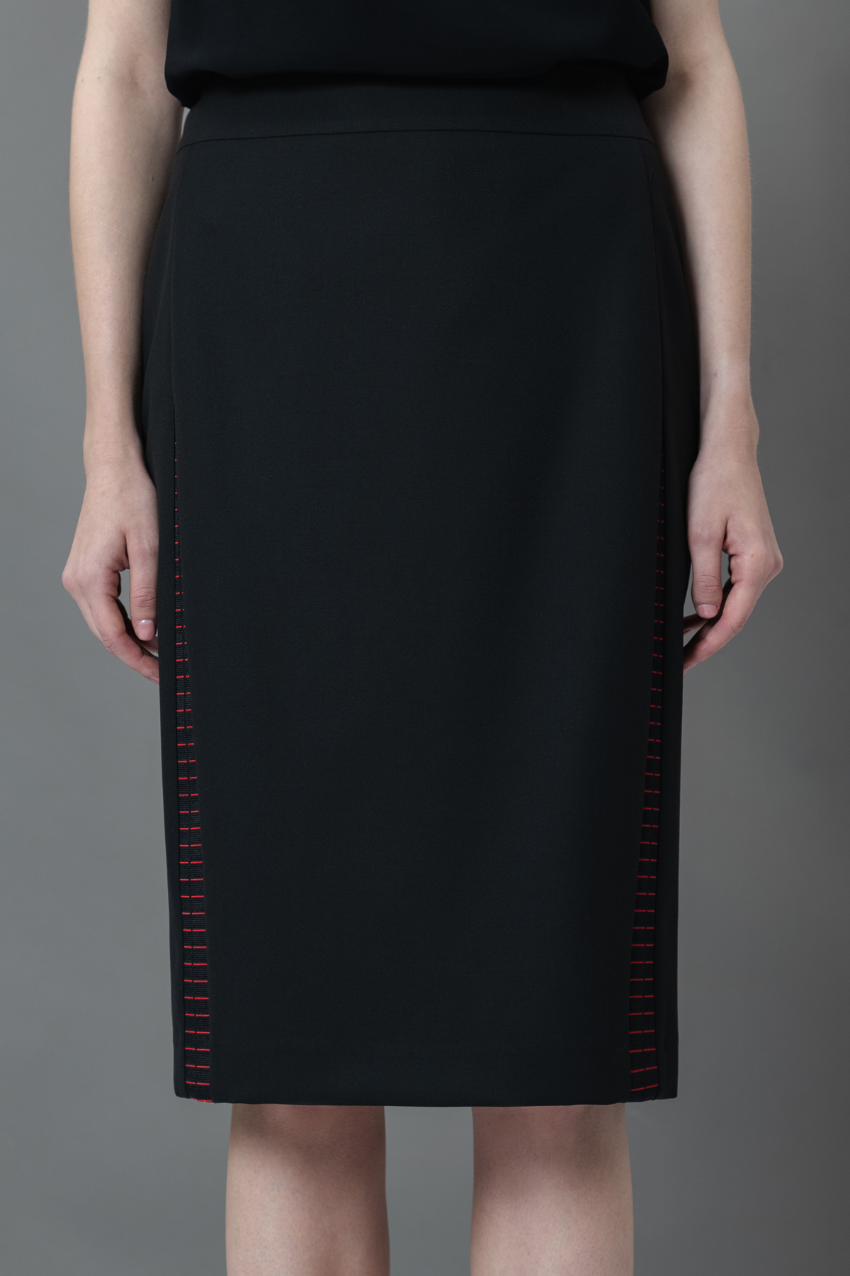 Юбка с акцентными деталями VASSA&Co, пол женский, цвет черный, фото №5