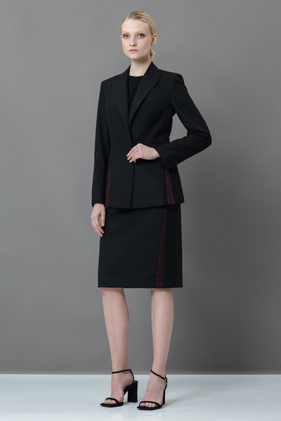 Юбка с акцентными деталями VASSA&Co, пол женский, цвет черный, фото №3